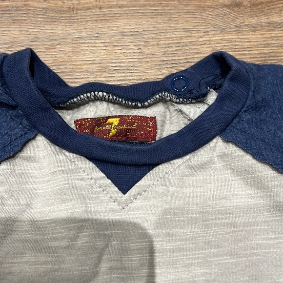 Toddler 7 for all mankind shorts and t-shirt, used excellent condition, 12 mon - Picture 8 of 10